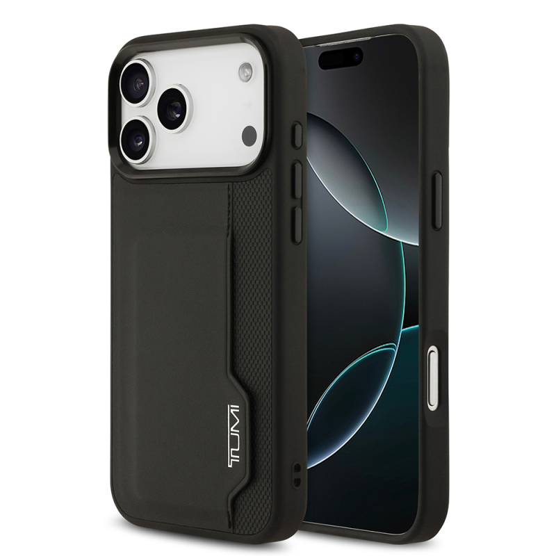 Apple iPhone 17 Pro Max Case TUMI Original Licensed Leather Vertical Card Holder Cover - 2