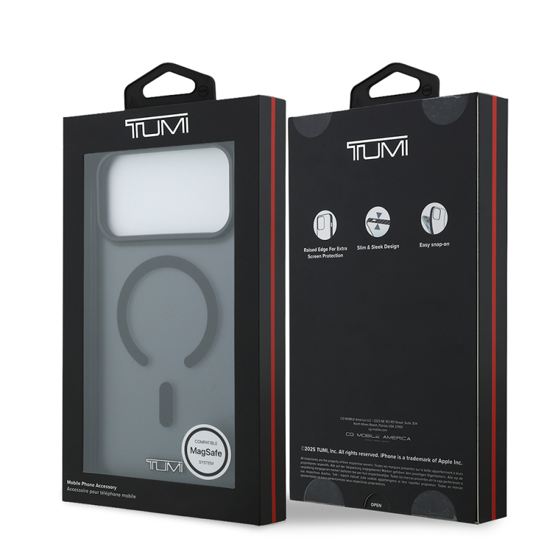 Apple iPhone 17 Pro Max Case TUMI Original Licensed M-safe Charging Frosted Transparent Cover - 16