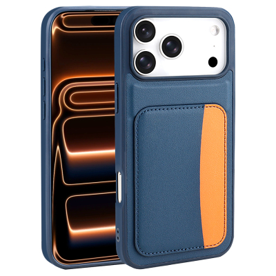 Apple iPhone 17 Pro Max Case with Card Holder Zore X-Card Silicone Cover - 9