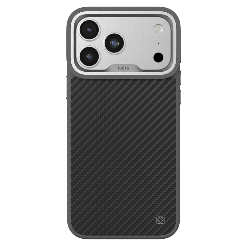 Apple iPhone 17 Pro Max Case with M-safe Charging and O-Ring - Kajsa Carbon Fiber Series Cover - 5