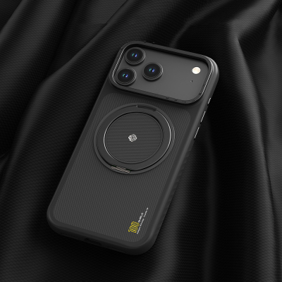 Apple iPhone 17 Pro Max Case with M-safe Charging Feature and Metal Stand Lenyes CK225 Kevlar Cover - 4