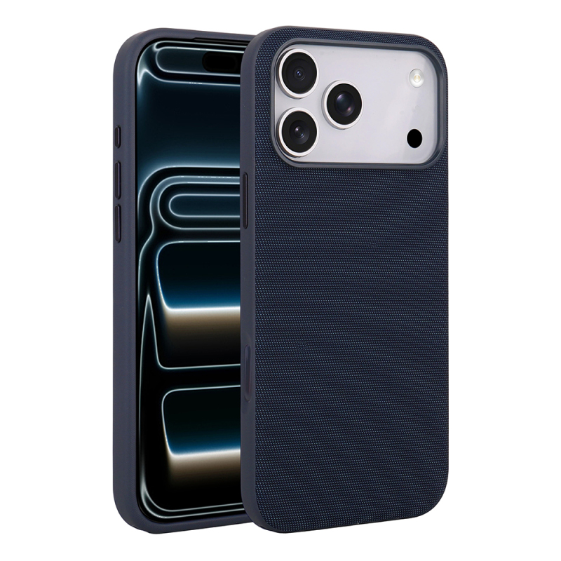 Apple iPhone 17 Pro Max Case with M-Safe Charging Feature, Fabric Design, Zore Miami Hard PC Cover - 4