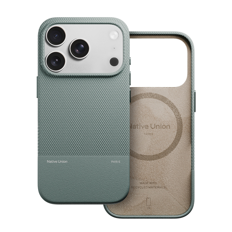 Apple iPhone 17 Pro Max Case with M-safe Charging Feature, Leather Textured Native Union RE Classic Series Cover - 10