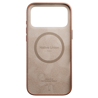 Apple iPhone 17 Pro Max Case with M-safe Charging Feature, Leather Textured Native Union RE Classic Series Cover - 21