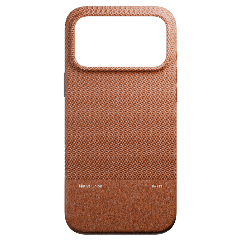 Apple iPhone 17 Pro Max Case with M-safe Charging Feature, Leather Textured Native Union RE Classic Series Cover - 3