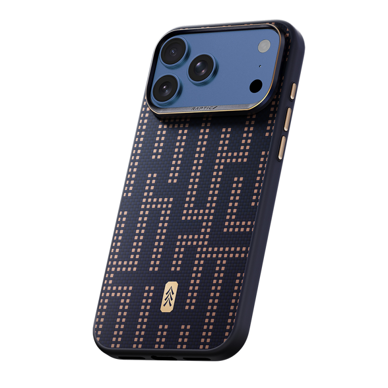 Apple iPhone 17 Pro Max Case with M-safe Charging Feature, Raptic Aramid Dual Grid Series Cover - 16