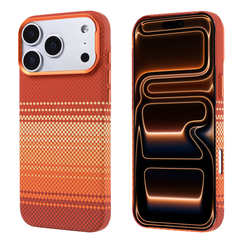 Apple iPhone 17 Pro Max Case with M-safe Charging Function Carbon Fiber Look Zore Nekst Cover - 7