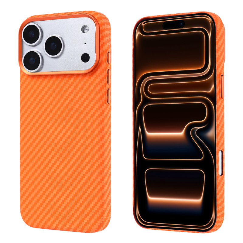 Apple iPhone 17 Pro Max Case with M-safe Charging Function Carbon Fiber Look Zore Nekst Cover - 8