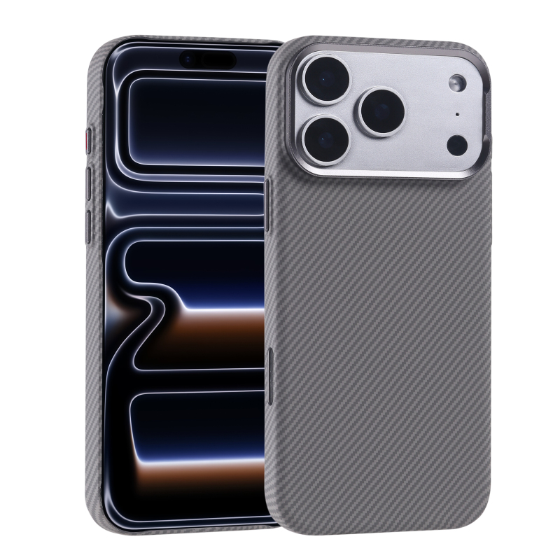 Apple iPhone 17 Pro Max Case with M-safe Charging Function Carbon Fiber Look Zore Nekst Cover - 9