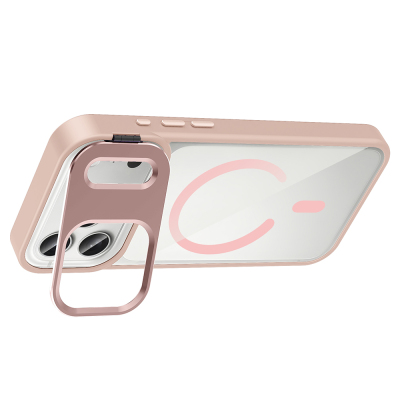 Apple iPhone 17 Pro Max Case with Stand and Camera Lens Gift Zore Etro Cover with M-Safe Charging Function - 19