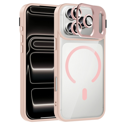 Apple iPhone 17 Pro Max Case with Stand and Camera Lens Gift Zore Etro Cover with M-Safe Charging Function - 6