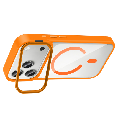 Apple iPhone 17 Pro Max Case with Stand and Camera Lens Gift Zore Etro Cover with M-Safe Charging Function - 22