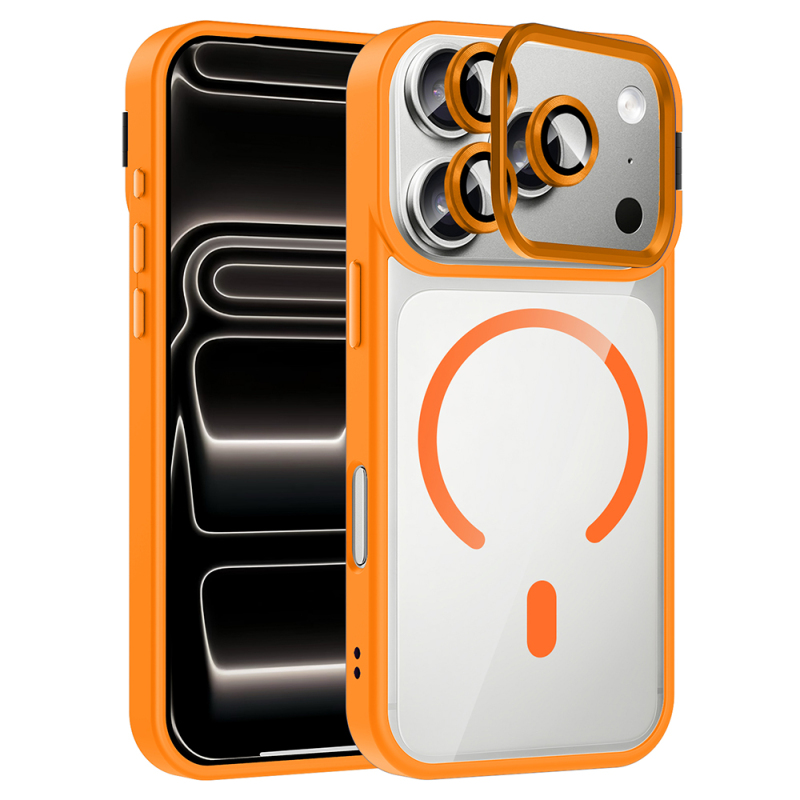 Apple iPhone 17 Pro Max Case with Stand and Camera Lens Gift Zore Etro Cover with M-Safe Charging Function - 2