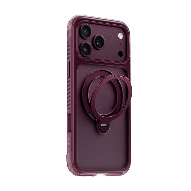 Apple iPhone 17 Pro Max Case Wiwu AS-203 AeroShield Ultra Series M-safe Charging Enabled Airbag Designed Stand Cover - 37