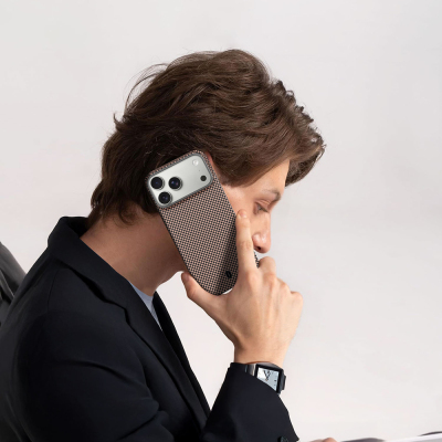 Apple iPhone 17 Pro Max Kılıf Wiwu DCC-208 M-safe Şarj Özellikli Aramid Fiber Tasarım Kevlar Kapak - 9