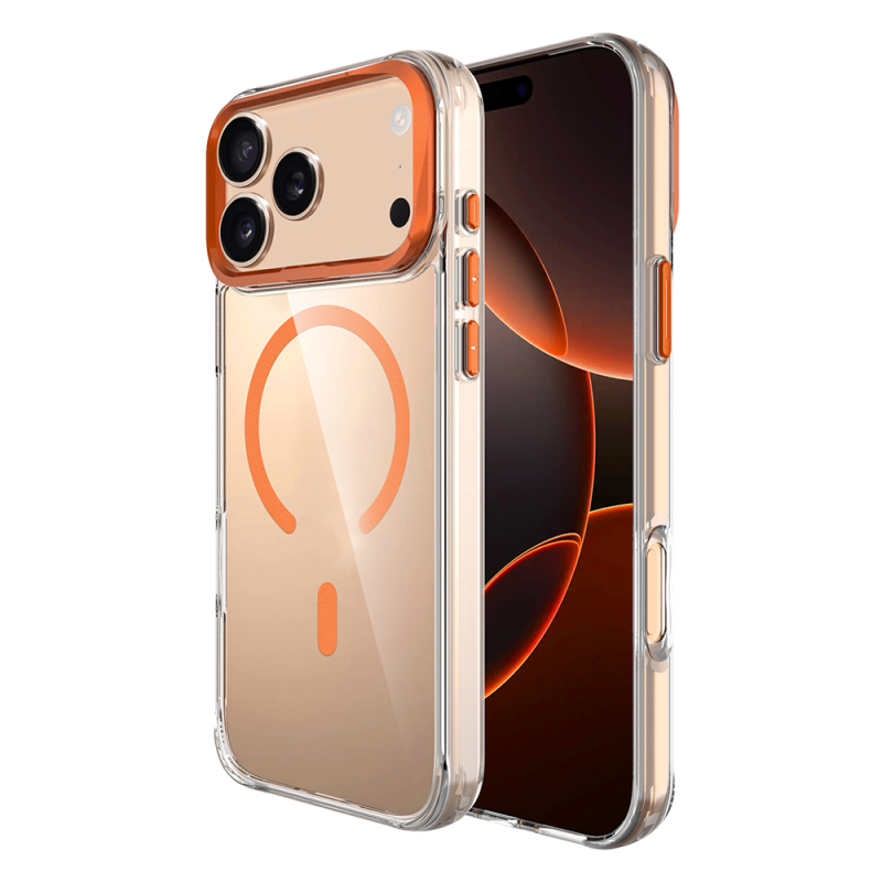 Apple iPhone 17 Pro Max Case Zore Azor Cover with M-safe Charging, Airbag, Camera Stand - 13