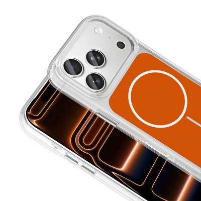 Apple iPhone 17 Pro Max Case Zore Iconic Hard Silicone Cover with Metal Button Design - 12