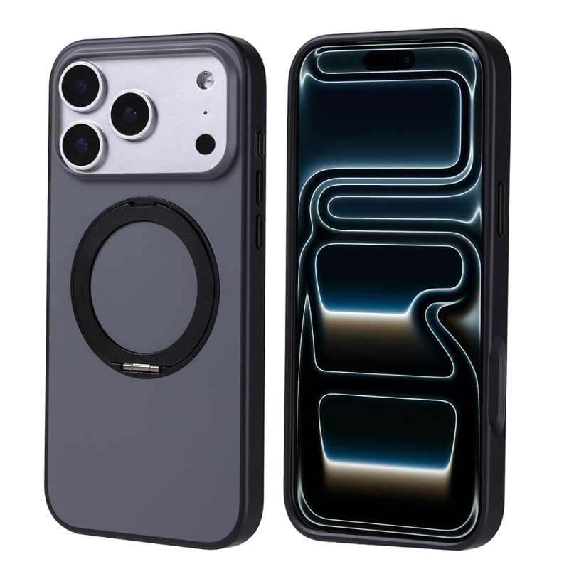 Apple iPhone 17 Pro Max Case Zore Proton Silicone Cover M-Safe Charging Stand - 4