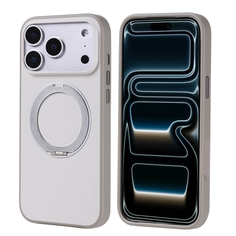 Apple iPhone 17 Pro Max Case Zore Proton Silicone Cover M-Safe Charging Stand - 5