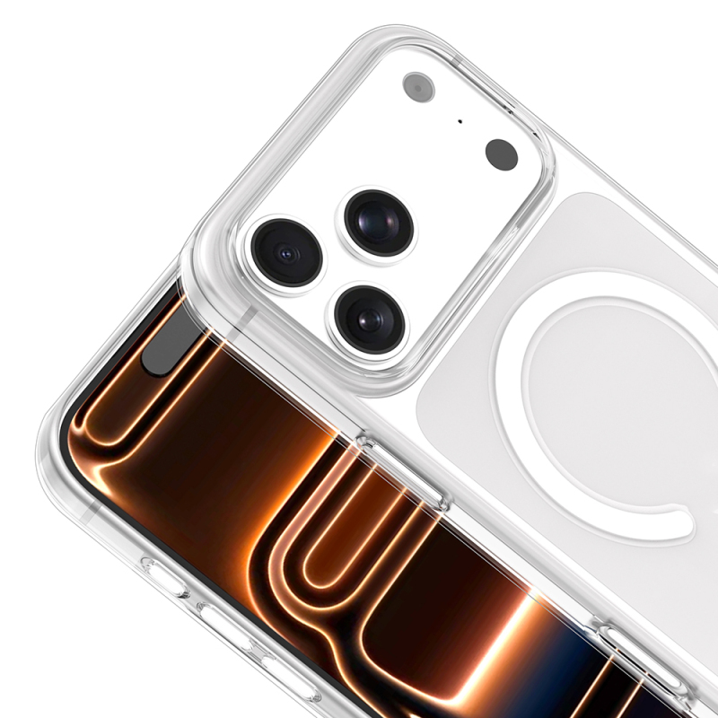 Apple iPhone 17 Pro Max Case Zore Wireless Charging Transparent Original Cover - 4