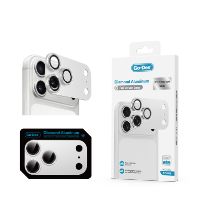 Apple iPhone 17 Pro Max Go Des FC006 Diamond Titanyum Serisi Anti Reflective Kamera Lens Koruyucu - 3