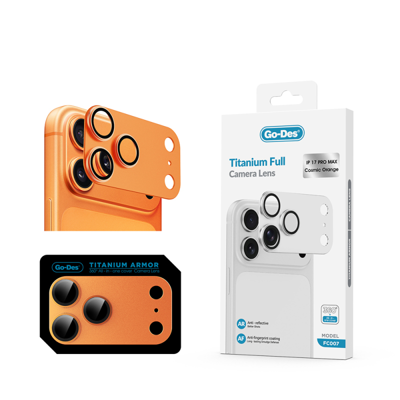 Apple iPhone 17 Pro Max Go Des FC007 Titanium Series Anti-Reflective Camera Lens Protector - 6