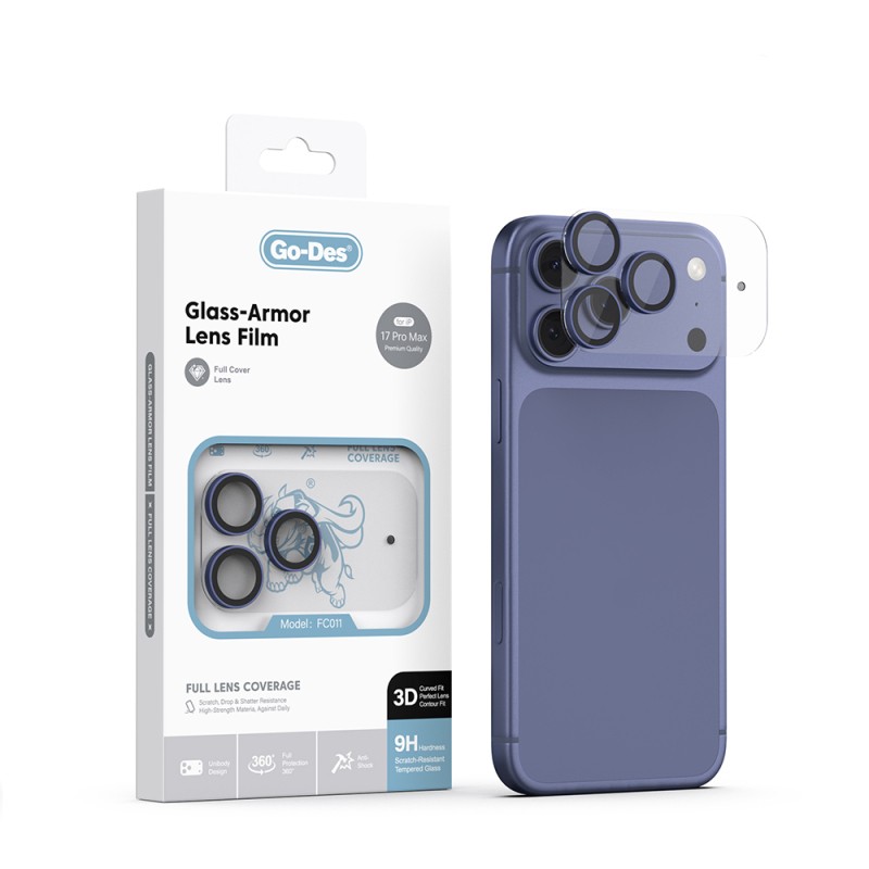 Apple iPhone 17 Pro Max Go Des FC011 Glass Armor Serisi Kamera Lens Koruyucu - 2