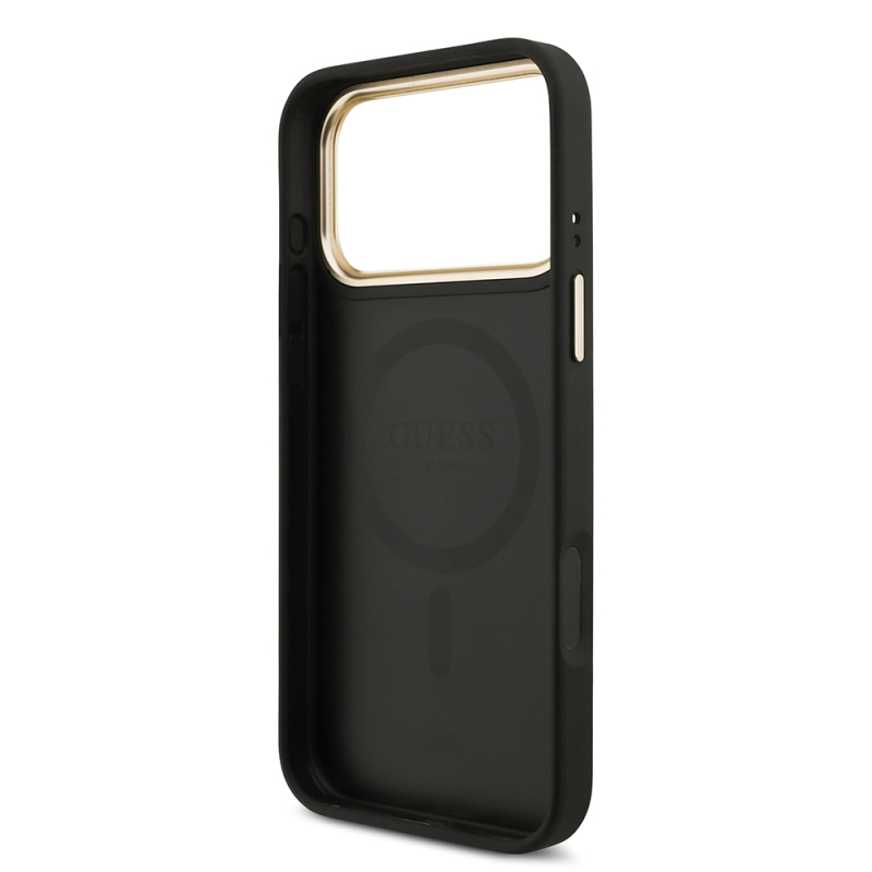 Apple iPhone 17 Pro Max Guess Orjinal Lisanslı 4G ve Yazı Logolu Kılıf + Ekran Koruyucu + Lens Koruyucu 3in1 Aksesuar Seti - 20