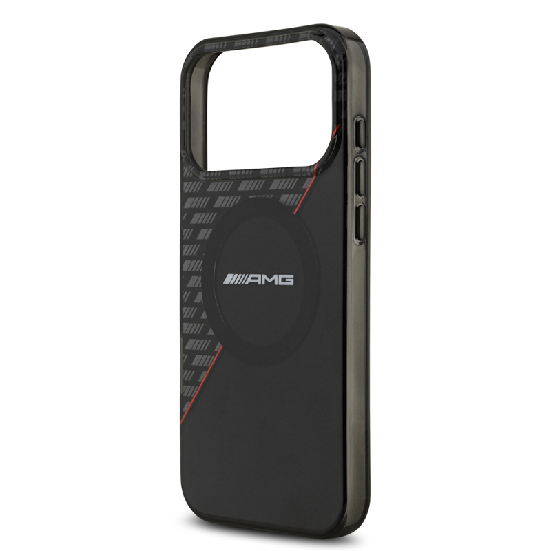 Apple iPhone 17 Pro Max Kılıf AMG Orjinal Lisanslı M-safe Şarj Özellikli Çift Katmanlı Kırmızı Çapraz Çizgili Kapak - 7