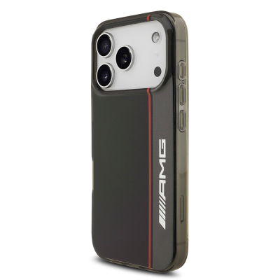 Apple iPhone 17 Pro Max Kılıf AMG Orjinal Lisanslı M-safe Şarj Özellikli IML Baskı Logolu Çift Katmanlı Bow Lines Kapak - 3