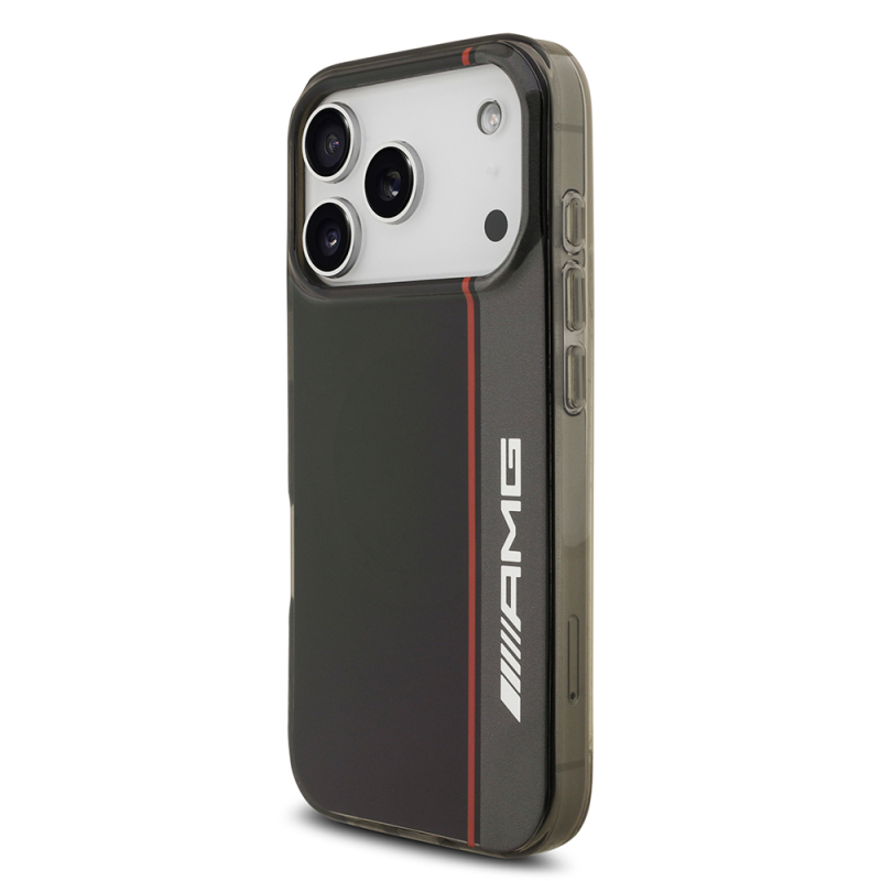 Apple iPhone 17 Pro Max Kılıf AMG Orjinal Lisanslı M-safe Şarj Özellikli IML Baskı Logolu Çift Katmanlı Bow Lines Kapak - 3
