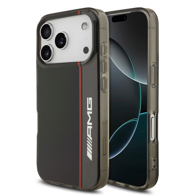 Apple iPhone 17 Pro Max Kılıf AMG Orjinal Lisanslı M-safe Şarj Özellikli IML Baskı Logolu Çift Katmanlı Bow Lines Kapak - 2
