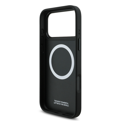 Apple iPhone 17 Pro Max Kılıf BMW Orjinal Lisanslı M-safe Şarj Özellikli Deri Arka Yüzey Metal Logolu Delikli Şerit Tasarımlı Kapak - 17