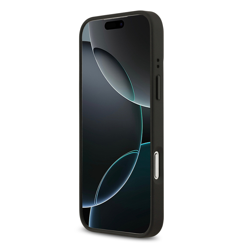 Apple iPhone 17 Pro Max Kılıf BMW Orjinal Lisanslı M-safe Şarj Özellikli Metal BMW ve M Logolu PU Karbon Tasarımlı Kapak - 13