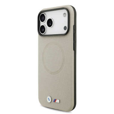 Apple iPhone 17 Pro Max Kılıf BMW Orjinal Lisanslı M-safe Şarj Özellikli Metal Logolu Delikli M Dizayn Deri Kapak - 19