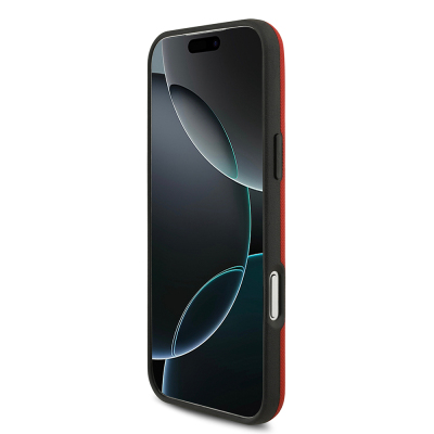 Apple iPhone 17 Pro Max Kılıf BMW Orjinal Lisanslı M-safe Şarj Özellikli Metal Logolu Delikli M Dizayn Deri Kapak - 34