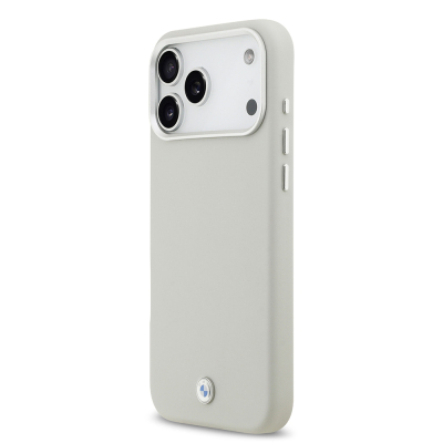 Apple iPhone 17 Pro Max Kılıf BMW Orjinal Lisanslı M-safe Şarj Özellikli Metal Logolu Tam Kaplama Deri Kapak - 18