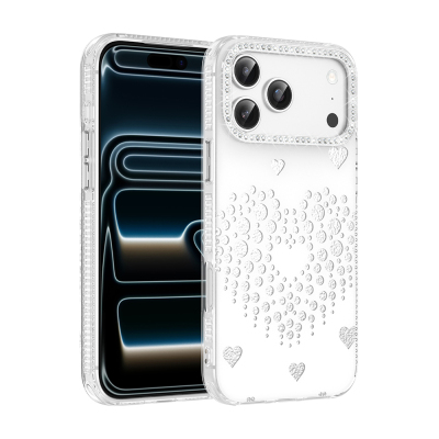 Apple iPhone 17 Pro Max Kılıf Damla Taşlı Zore Rivas Sert PC Kapak - 1