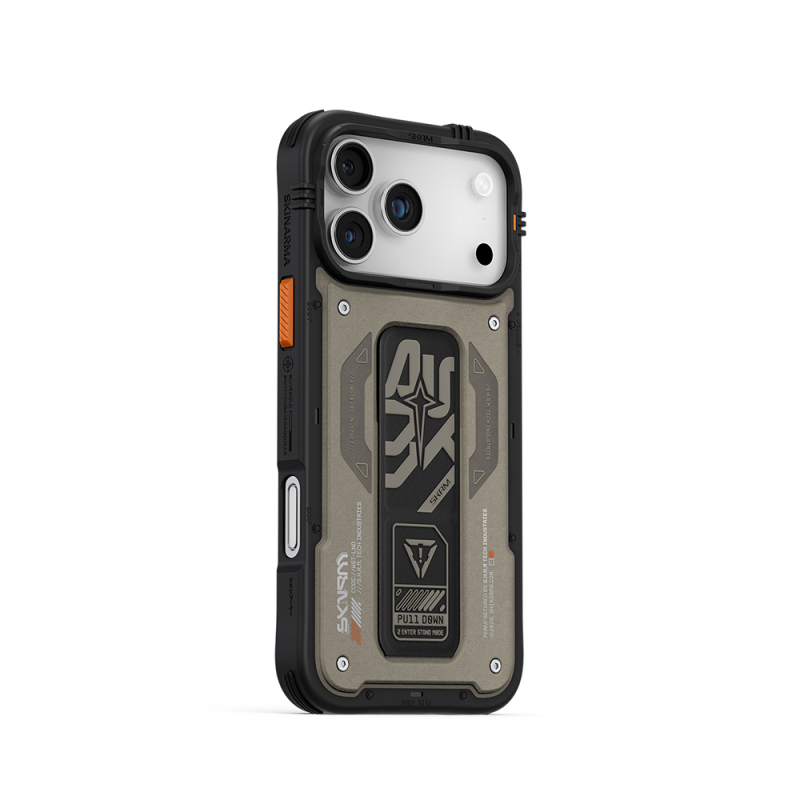 Apple iPhone 17 Pro Max Kılıf Desenli Airbag Tasarımlı Standlı Skinarma Aegis Kapak - 9