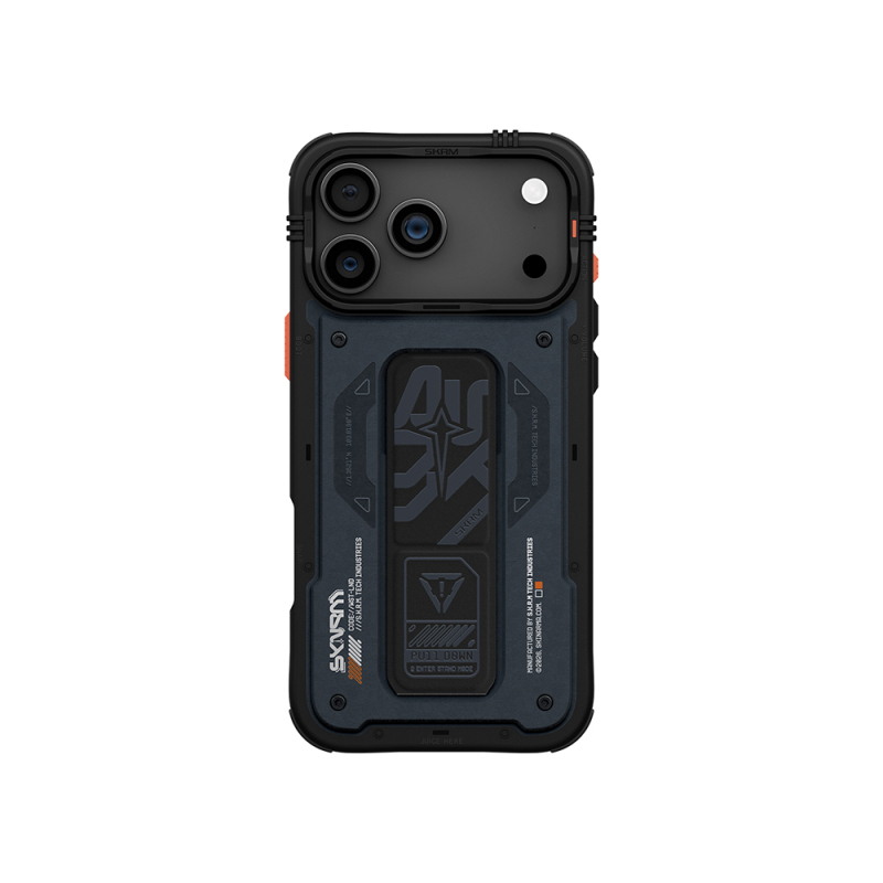 Apple iPhone 17 Pro Max Kılıf Desenli Airbag Tasarımlı Standlı Skinarma Aegis Kapak - 1