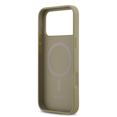 Apple iPhone 17 Pro Max Kılıf DKNY Orjinal Lisanslı M-safe Şarj Özellikli 3D Yazılı Grid Pattern Kapak - 16