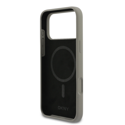 Apple iPhone 17 Pro Max Kılıf DKNY Orjinal Lisanslı M-safe Şarj Özellikli Metal Logolu Silikon Kapak - 9