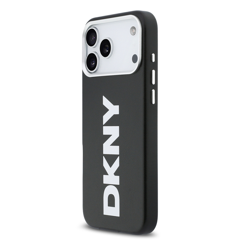 Apple iPhone 17 Pro Max Kılıf DKNY Orjinal Lisanslı M-safe Şarj Özellikli PU Büyük Dikey Logolu Kapak - 5