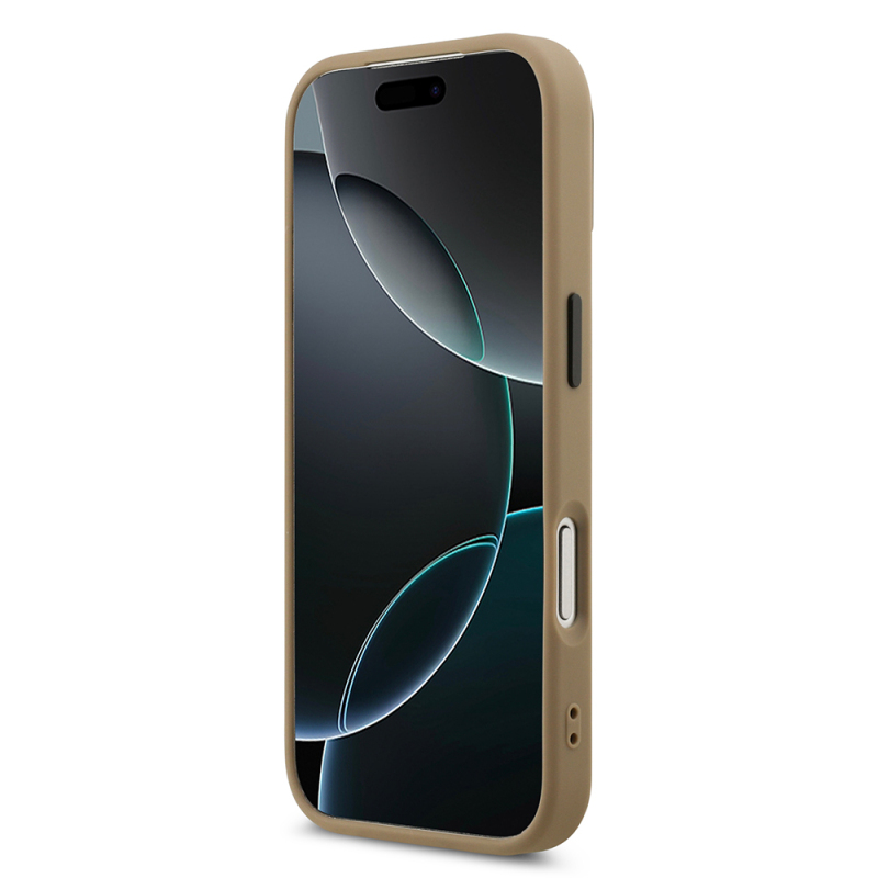 Apple iPhone 17 Pro Max Kılıf DKNY Orjinal Lisanslı M-safe Şarj Özellikli PU Deri Kabartmalı Kapak - 8