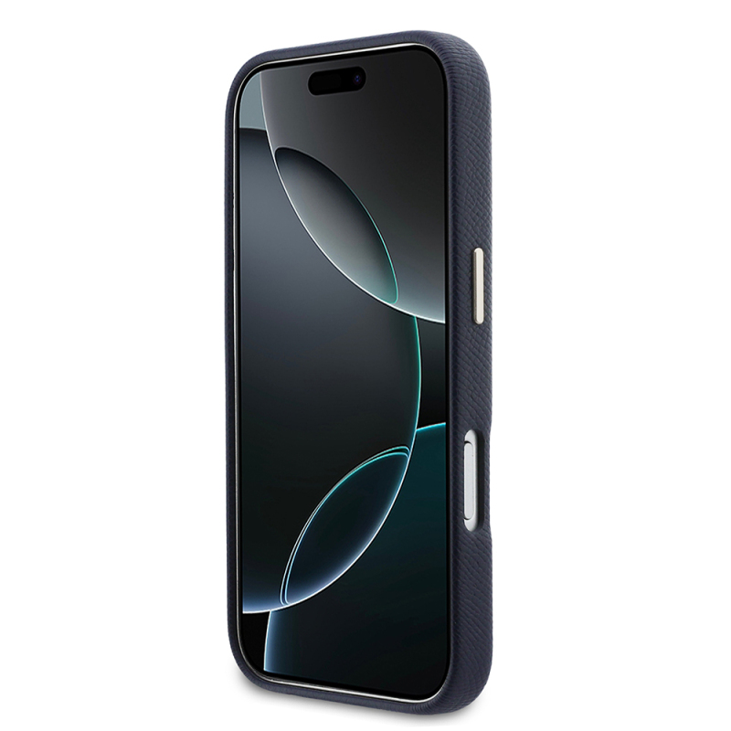 Apple iPhone 17 Pro Max Kılıf Guess Orjinal Lisanslı 4G Büyük Metal Kamera Çerçeveli PU Deri Resin Kapak - 21