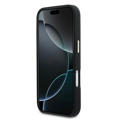 Apple iPhone 17 Pro Max Kılıf Guess Orjinal Lisanslı 4G Büyük Metal Kamera Çerçeveli PU Deri Resin Kapak - 29