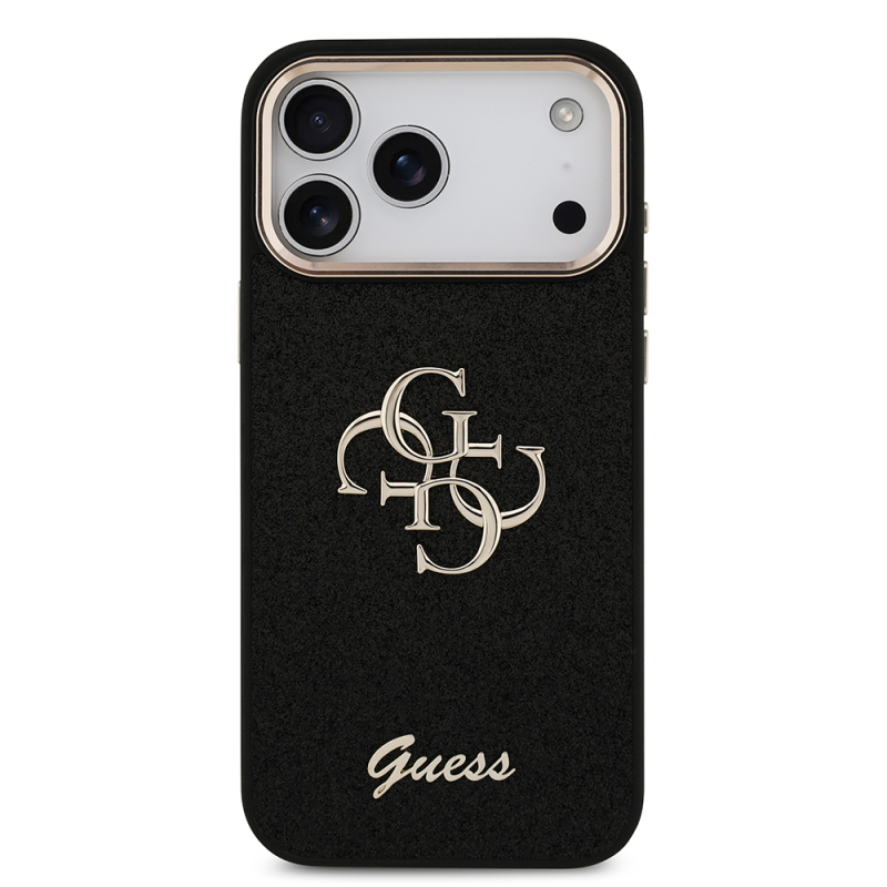 Apple iPhone 17 Pro Max Kılıf Guess Orjinal Lisanslı 4G Büyük Metal Kamera Çerçeveli ve Logolu Glitter Kapak - 28