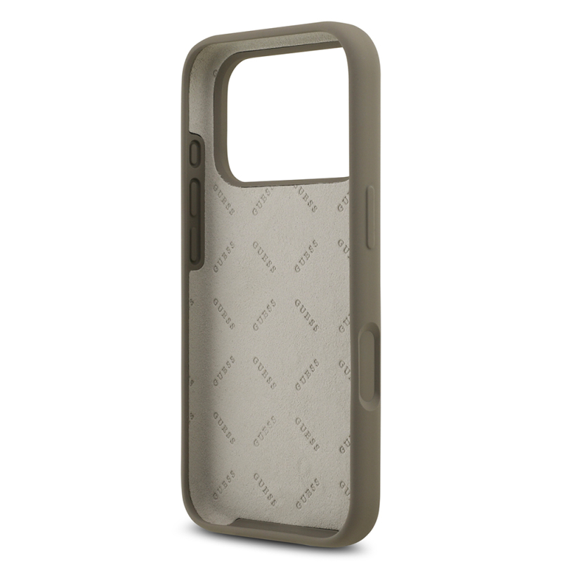 Apple iPhone 17 Pro Max Kılıf Guess Orjinal Lisanslı Grained Yazı Logolu Kapak - 23