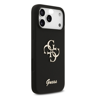 Apple iPhone 17 Pro Max Kılıf Guess Orjinal Lisanslı Grained Yazı Logolu Kapak - 26