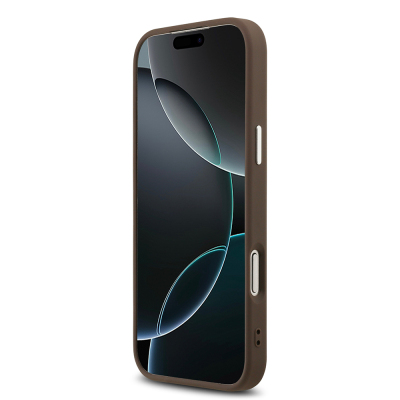 Apple iPhone 17 Pro Max Kılıf Guess Orjinal Lisanslı Gümüş Metal Kamera Çerçeveli 4G Desenli Metal Büyük 4G ve Yazı Logolu Kapak - 13